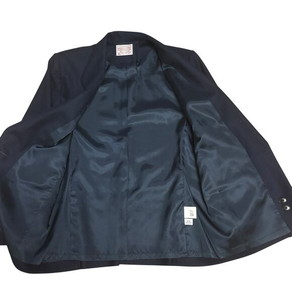 Women’s Pendleton Blazer Jacket 100% Wool Single Button Blue Size 14 Petite - Picture 4 of 4